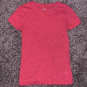 Women's Plain Short Sleeve Red
